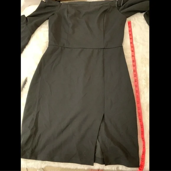 NWT $352 ABS by Allen Schwartz‎ Off-the-Shoulder Cocktail Dress [SZ Large ]